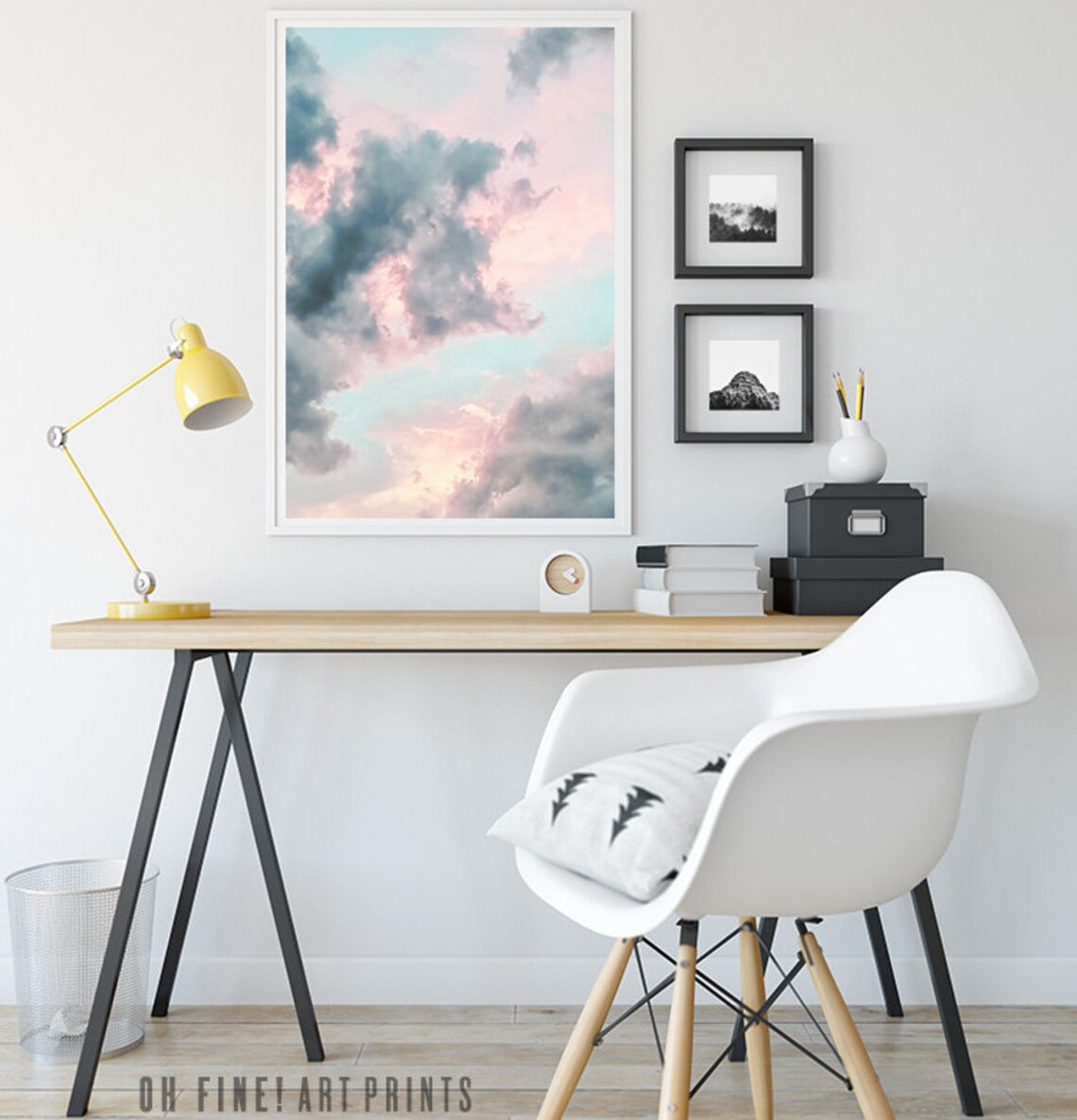Pastel Cloud Print, Large Nursery Decor Art Print - Image 2
