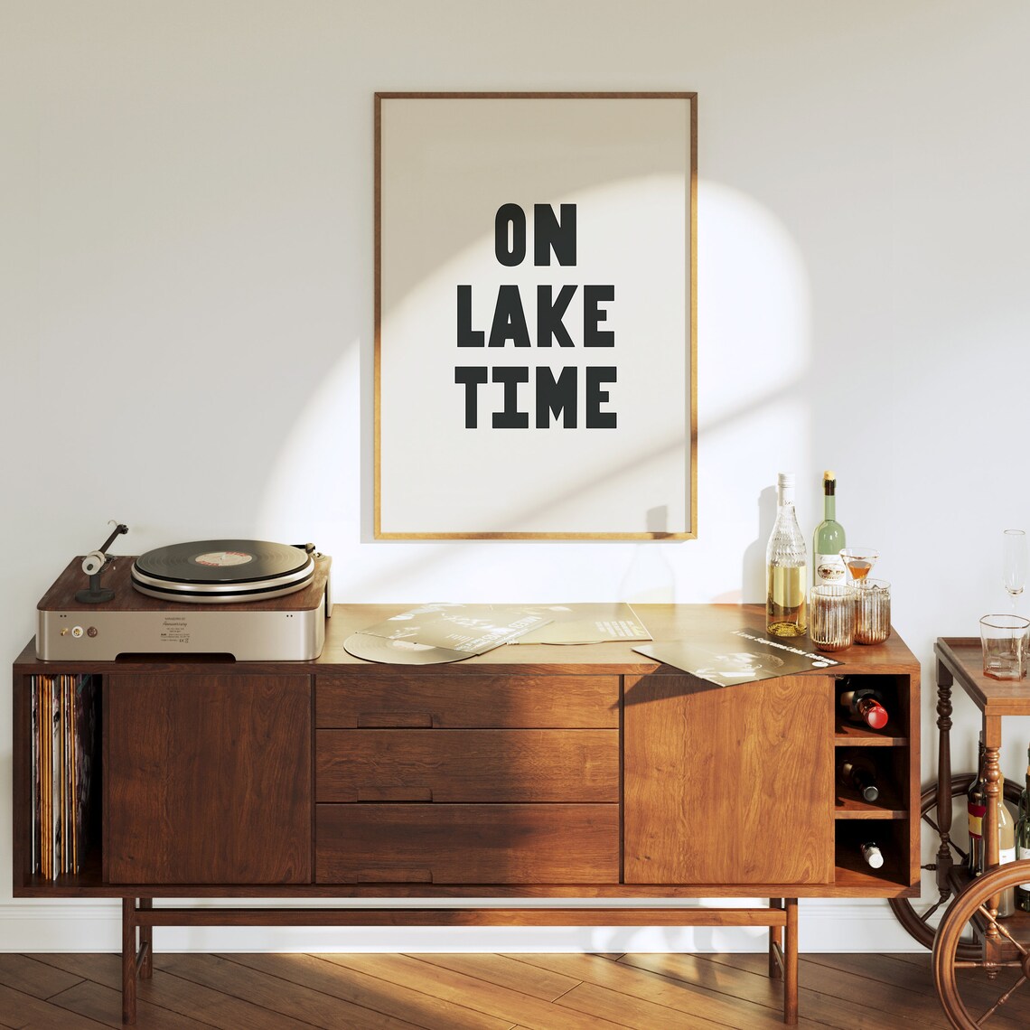 On Lake Time, Minimalist Lake House Art Print - Image 4