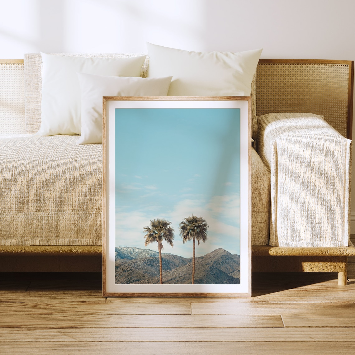 Palm Springs Palm Trees Travel Poster, Desert Landscape - Image 3