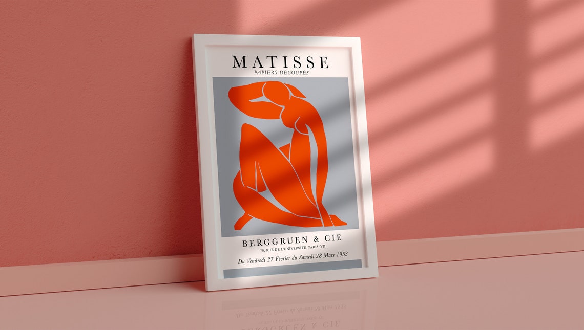 Matisse Blue Nude Papiers Decoupes Vintage Exhibition Art Poster - Image 6