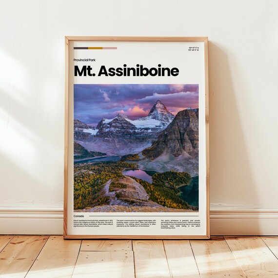 Mont Assiniboine Poster Print Photo Wall Art Canada Travel Gift