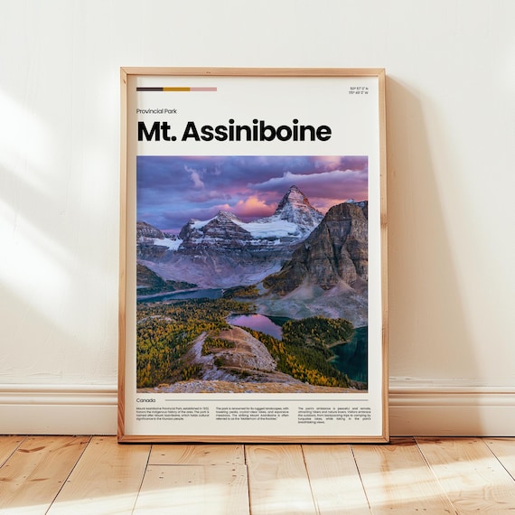 Mt. Assiniboine Provincial Park Canada Mountain Travel Poster