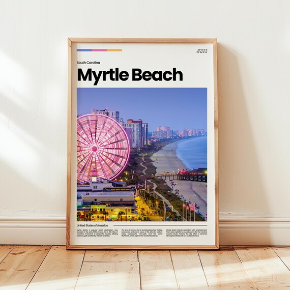 Myrtle Beach Poster Print Photo South Carolina Travel Gift