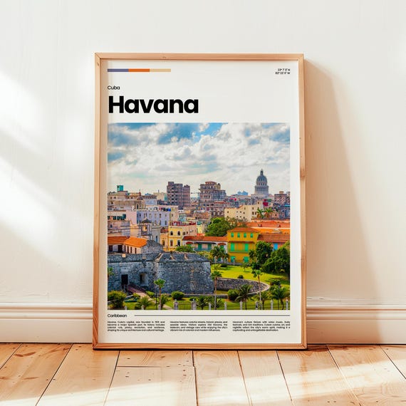 Havana Poster Print Photo Travel Caribbean Gift