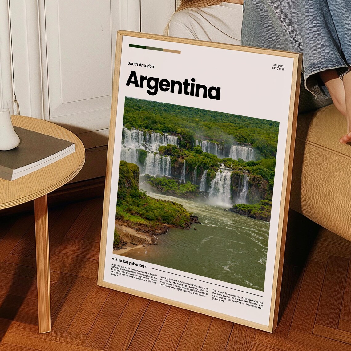 Argentina Iguazu Falls Lush Jungle Cascade Panorama Scenic Poster - Image 3