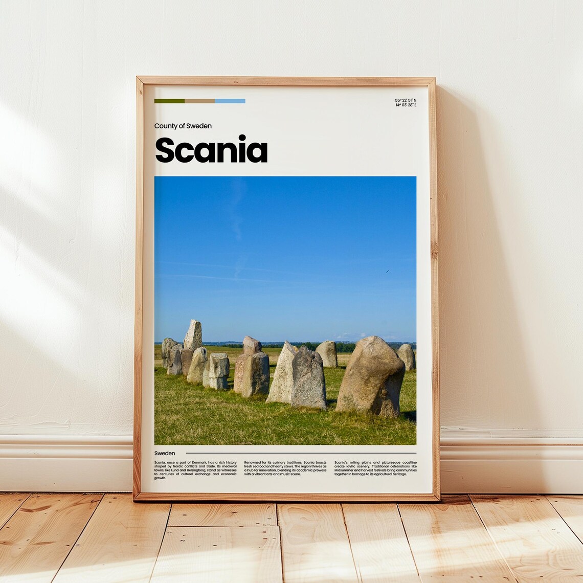 Scania Poster Print Photo Travel Sweden Gift