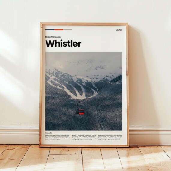 Whistler Poster Print Photo Wall Art Canada Travel Gift