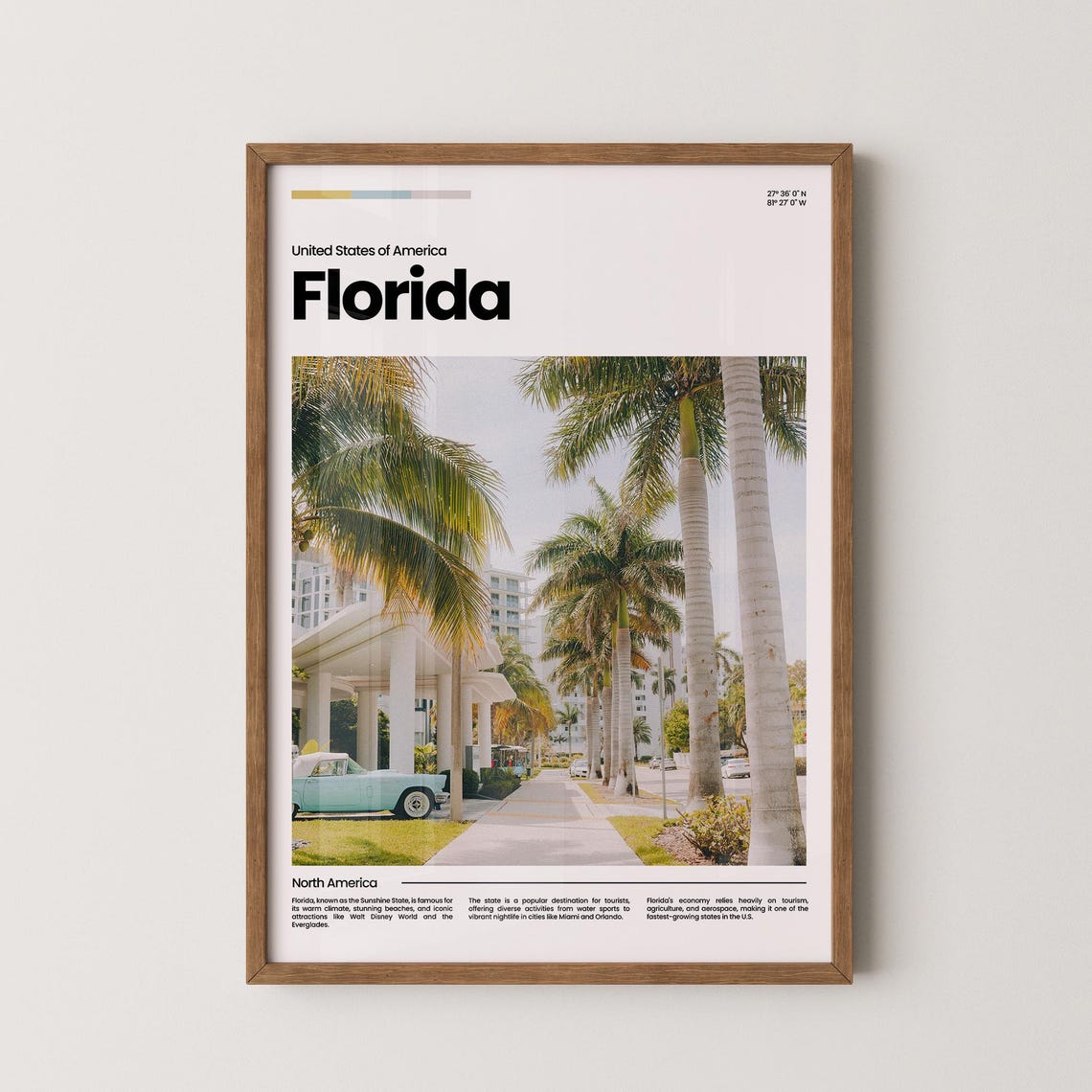 Florida Travel Poster Florida Poster Florida Photo Poster Florida Art Print Florida Art Usa Poster Usa Travel Poster Travel Gift