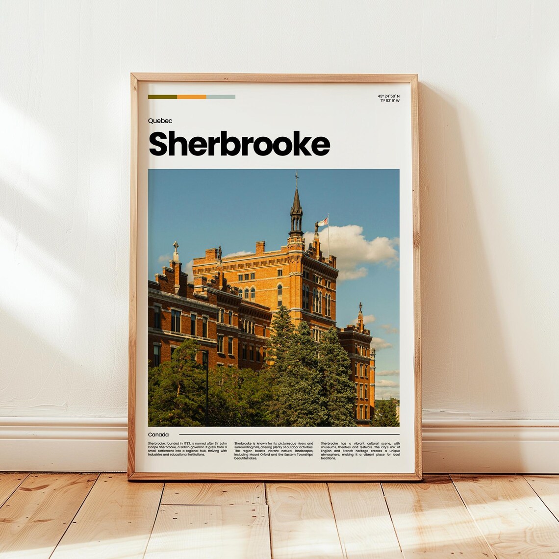 Sherbrooke Poster Print Photo Wall Art Canada Travel Gift