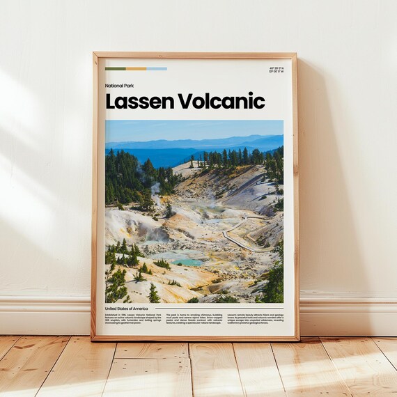Lassen Volcanic Poster Print Photo National Park Travel Gift