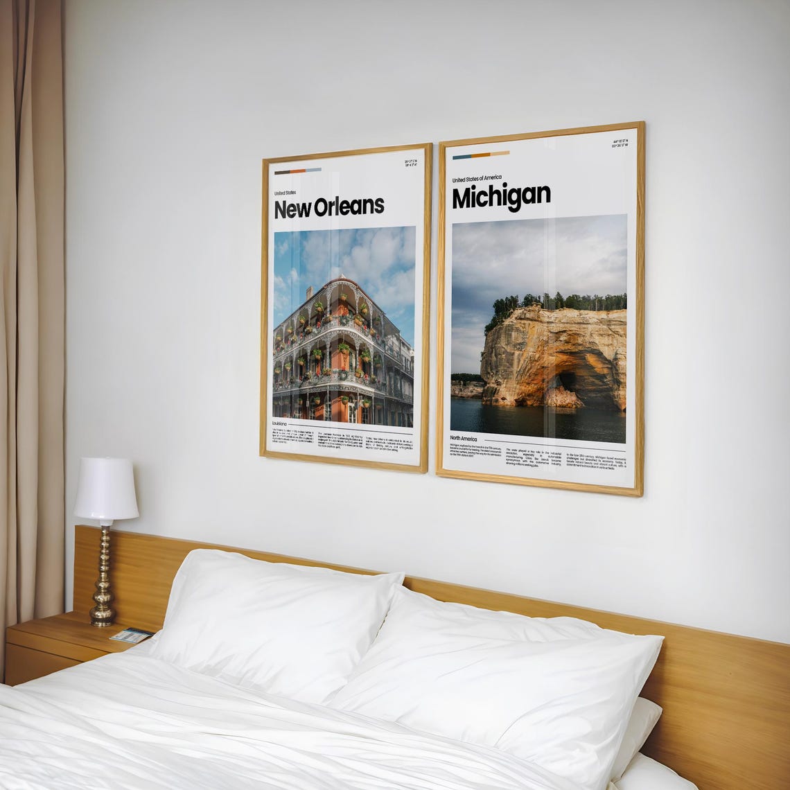 Michigan Great Lakes Sandstone Cliff Arch Lake Scenic Poster - Image 2