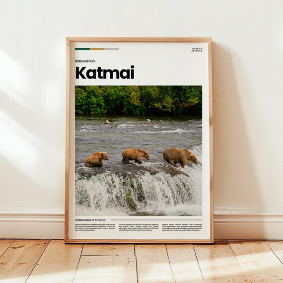 Katmai Poster Print Photo National Park Travel Gift