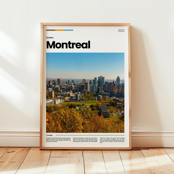 Montreal Poster Print Photo Wall Art Canada Travel Gift