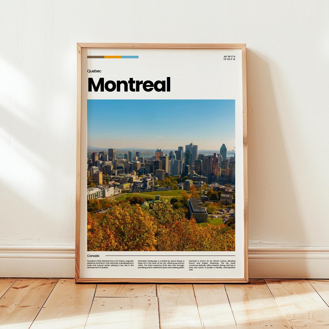 Montreal Poster Print Photo Wall Art Canada Travel Gift