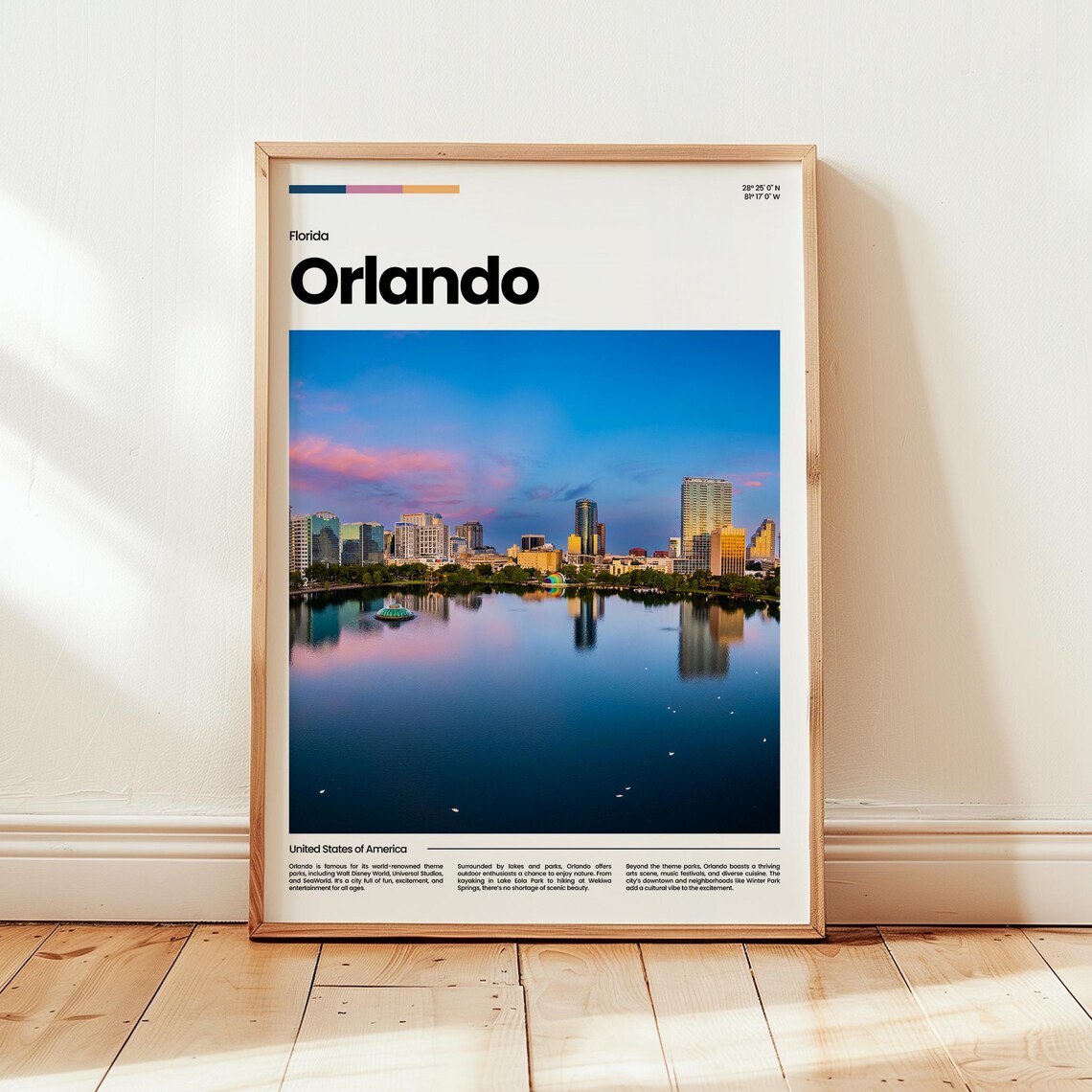 Orlando Poster Print Photo Wall Art Florida Travel Gift