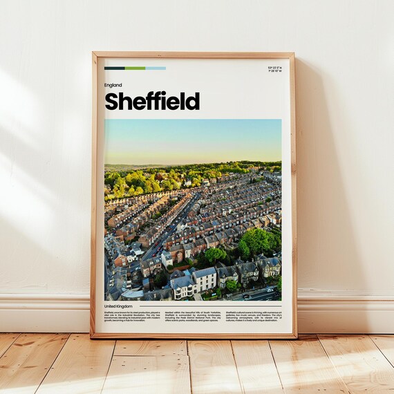 Sheffield Poster Print Photo Wall Art England Travel Gift