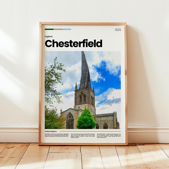 Chesterfield Poster Print Photo England Wall Art Travel Gift