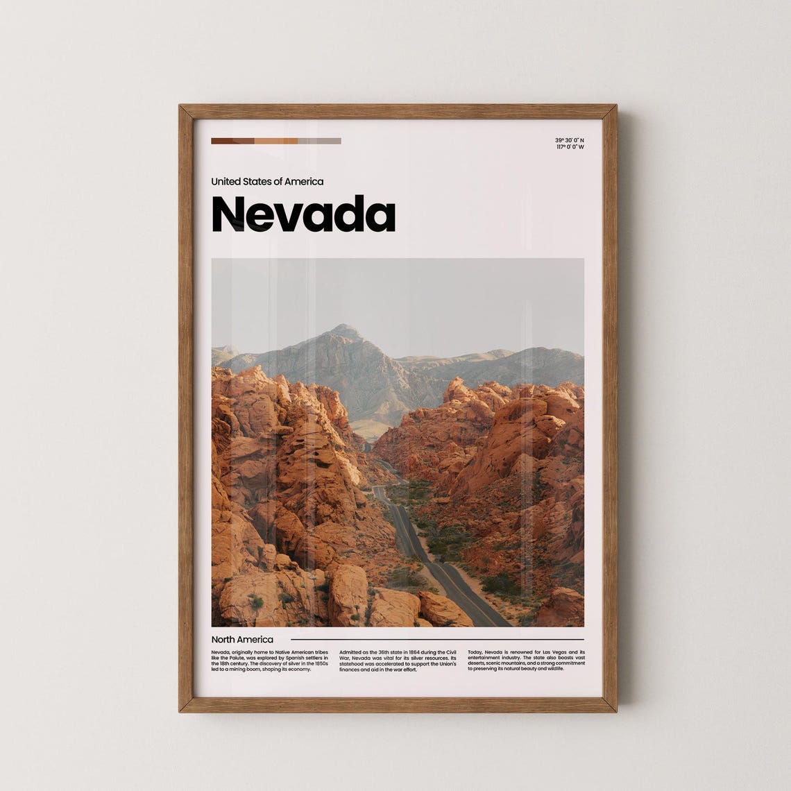 Nevada Travel Poster Nevada Poster Nevada Photo Poster Nevada Art Print Nevada Art Usa Poster Usa Travel Poster Travel Gift
