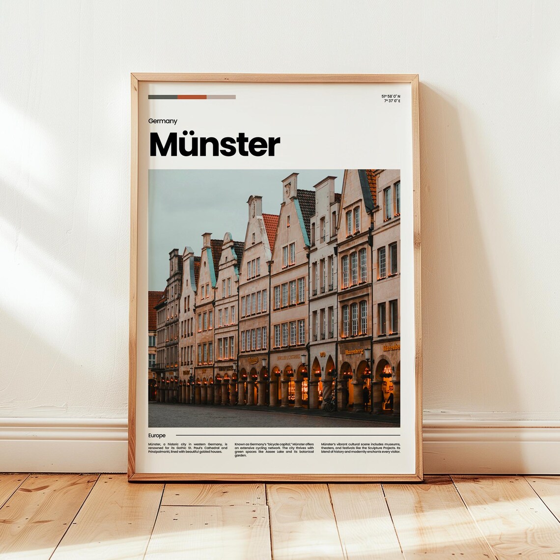Mnster Poster Print Photo Wall Art Germany Travel Gift