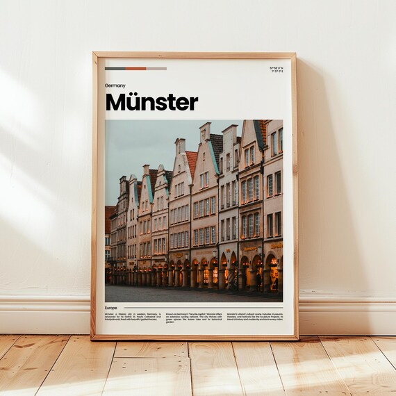 Mnster Poster Print Photo Wall Art Germany Travel Gift