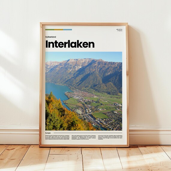 Interlaken Poster Print Photo Switzerland Travel Gift