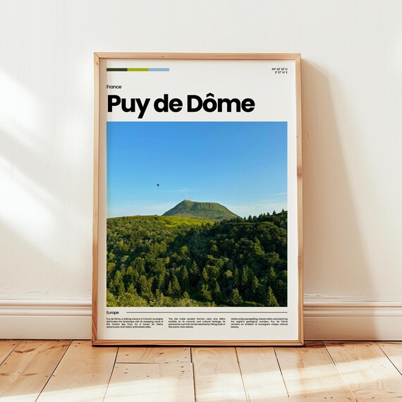 Puy De Dme Poster Print Photo Wall Art France Travel Gift