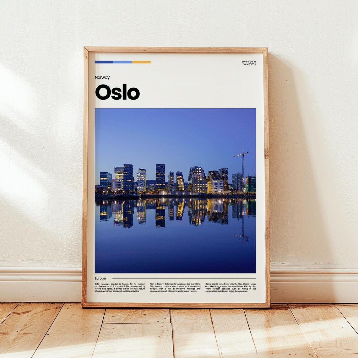 Oslo Poster Print Photo Wall Art Norway Travel Gift