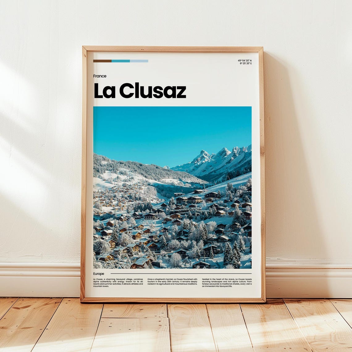 La Clusaz Poster Print Photo Wall Art France Travel Gift