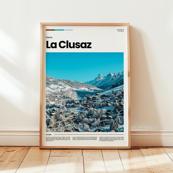 La Clusaz Poster Print Photo Wall Art France Travel Gift