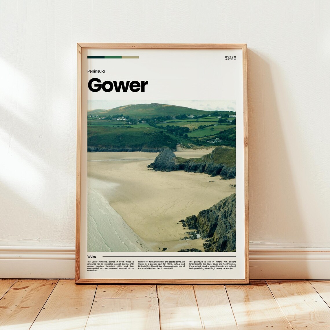 Gower Poster Print Photo Wales Travel Gift