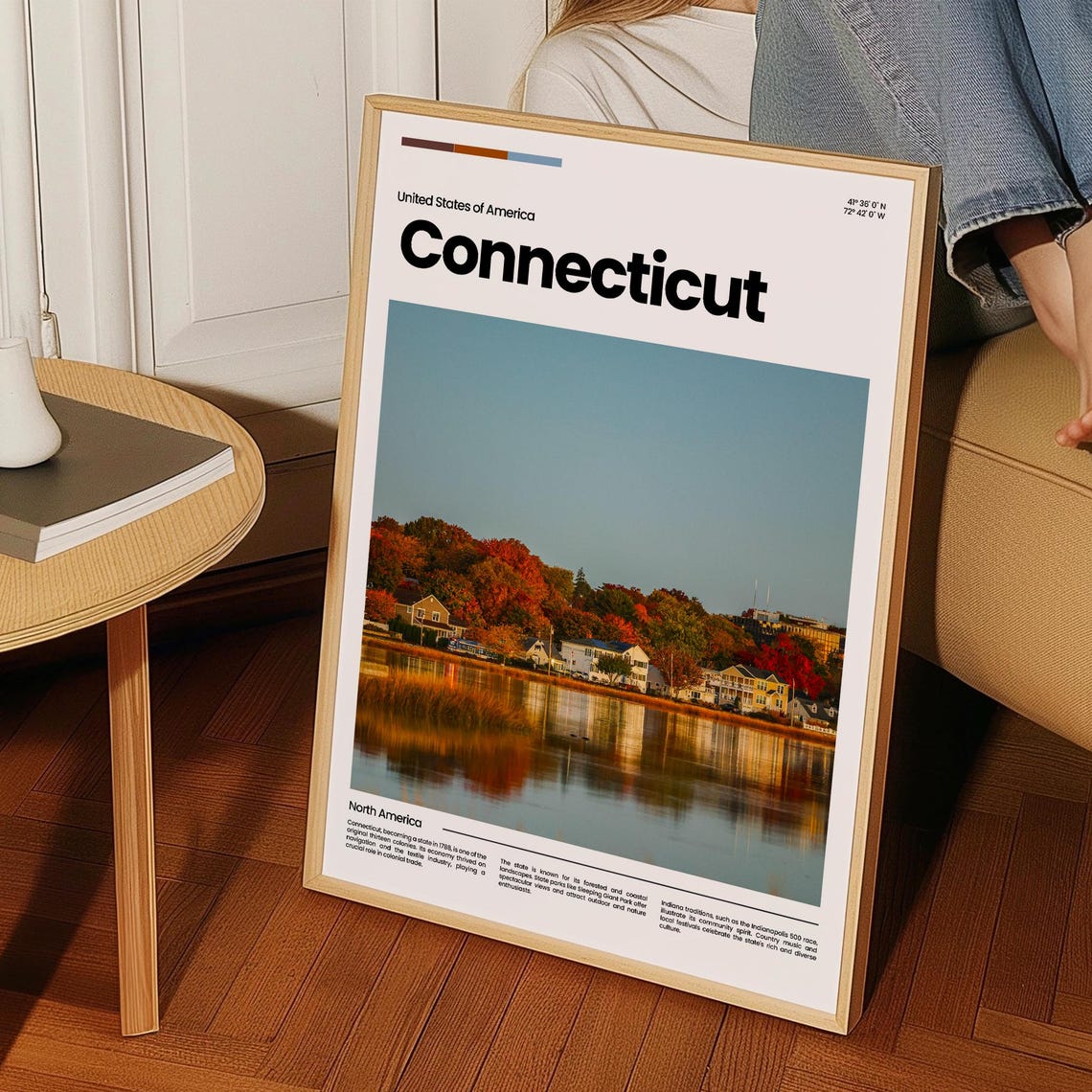 Connecticut Travel Poster Connecticut Poster Connecticut Photo Poster Connecticut Art Print Usa Poster Usa Travel Poster Travel Gift - Image 3