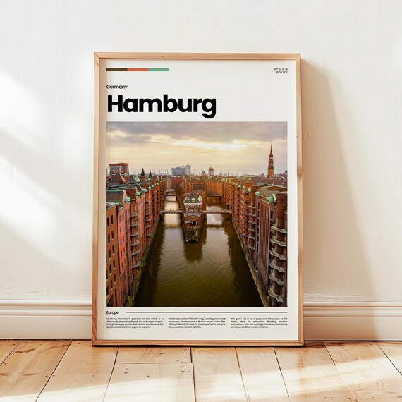 Hamburg Poster Print Photo Wall Art Germany Travel Gift