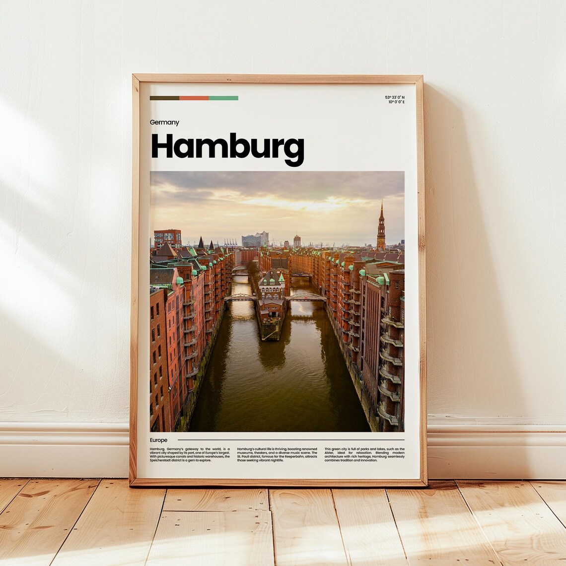 Hamburg Poster Print Photo Wall Art Germany Travel Gift