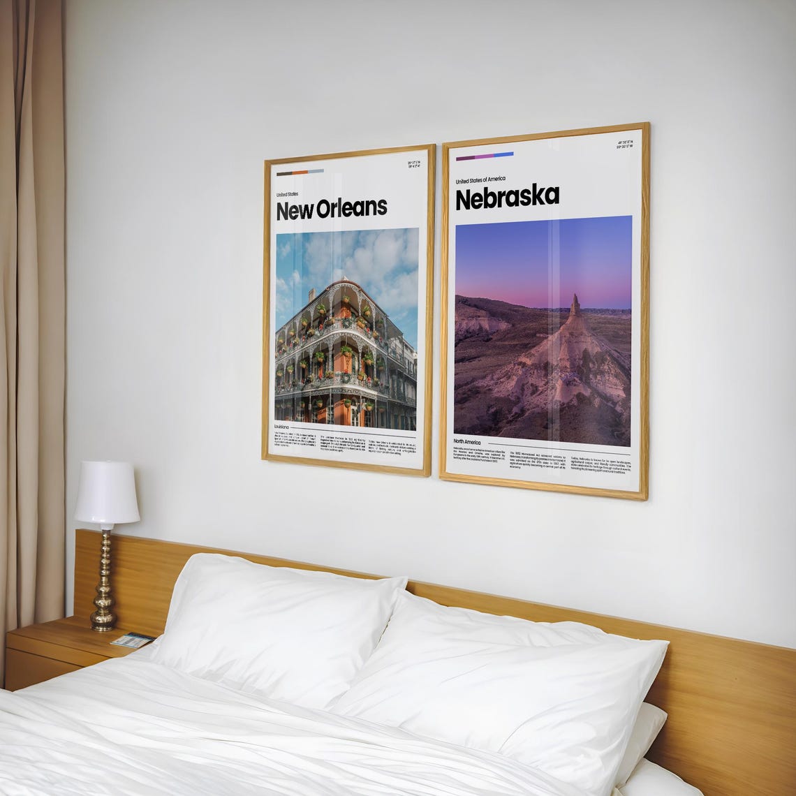 Nebraska Chimney Rock Sunset Prairie Purple Sky Landscape Poster - Image 2
