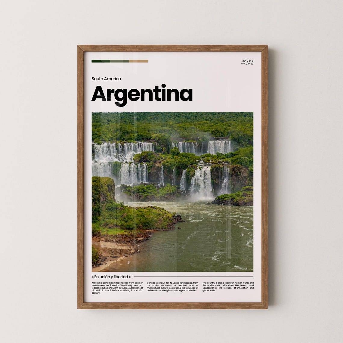 Argentina Travel Poster Argentina Poster Argentina Photo Poster Argentina Art Print South America Poster Travel Gift