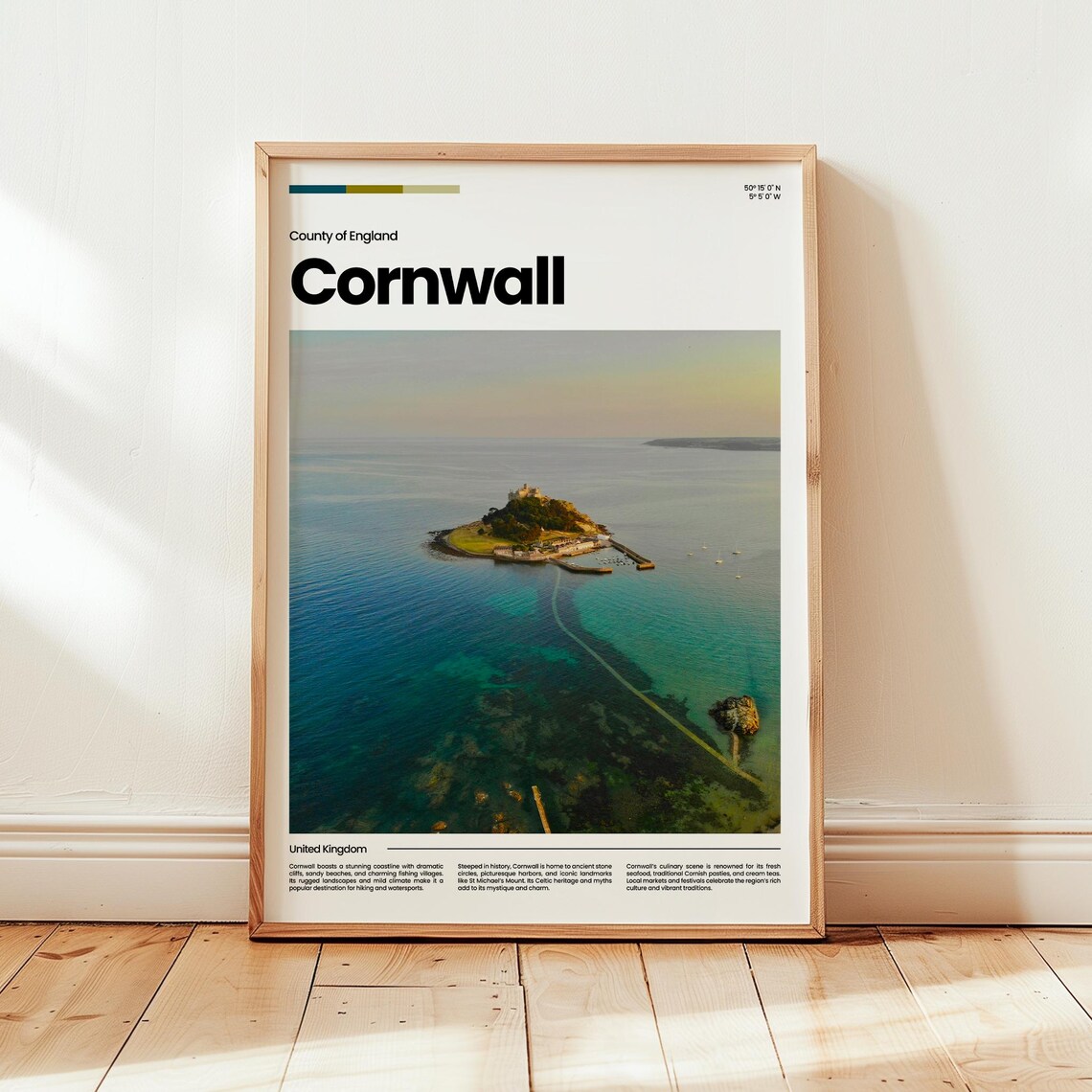 Cornwall Poster Print Photo Wall Art England Travel Gift