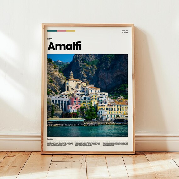 Amalfi Poster Print Photo Wall Art Italy Travel Gift