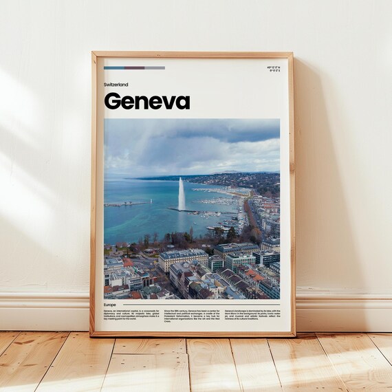 Geneva Poster Print Photo Wall Art Switzerland Travel Gift