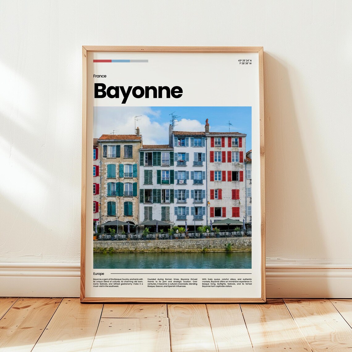 Bayonne France Basque Country Colorful Old Town Photo Poster