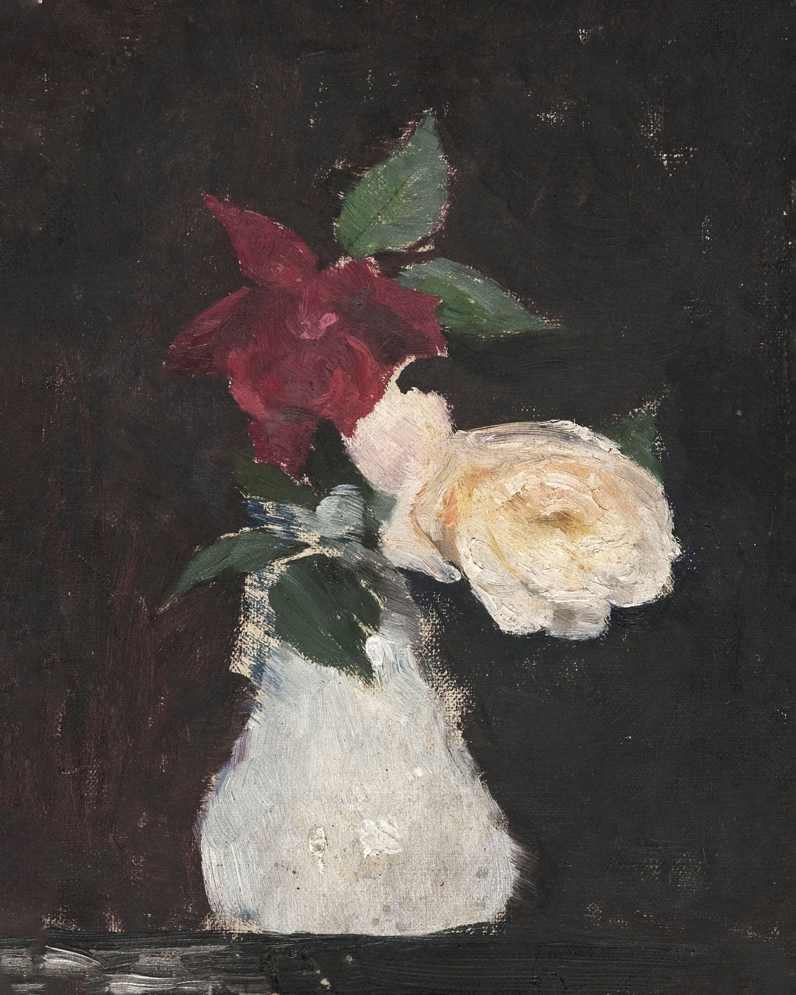 Dark Floral Moody Print Rose Painting Floral Wall Art Vintage Flower Painting Abstract Prints Flower Still Life Eclectic Wall Art - Image 3