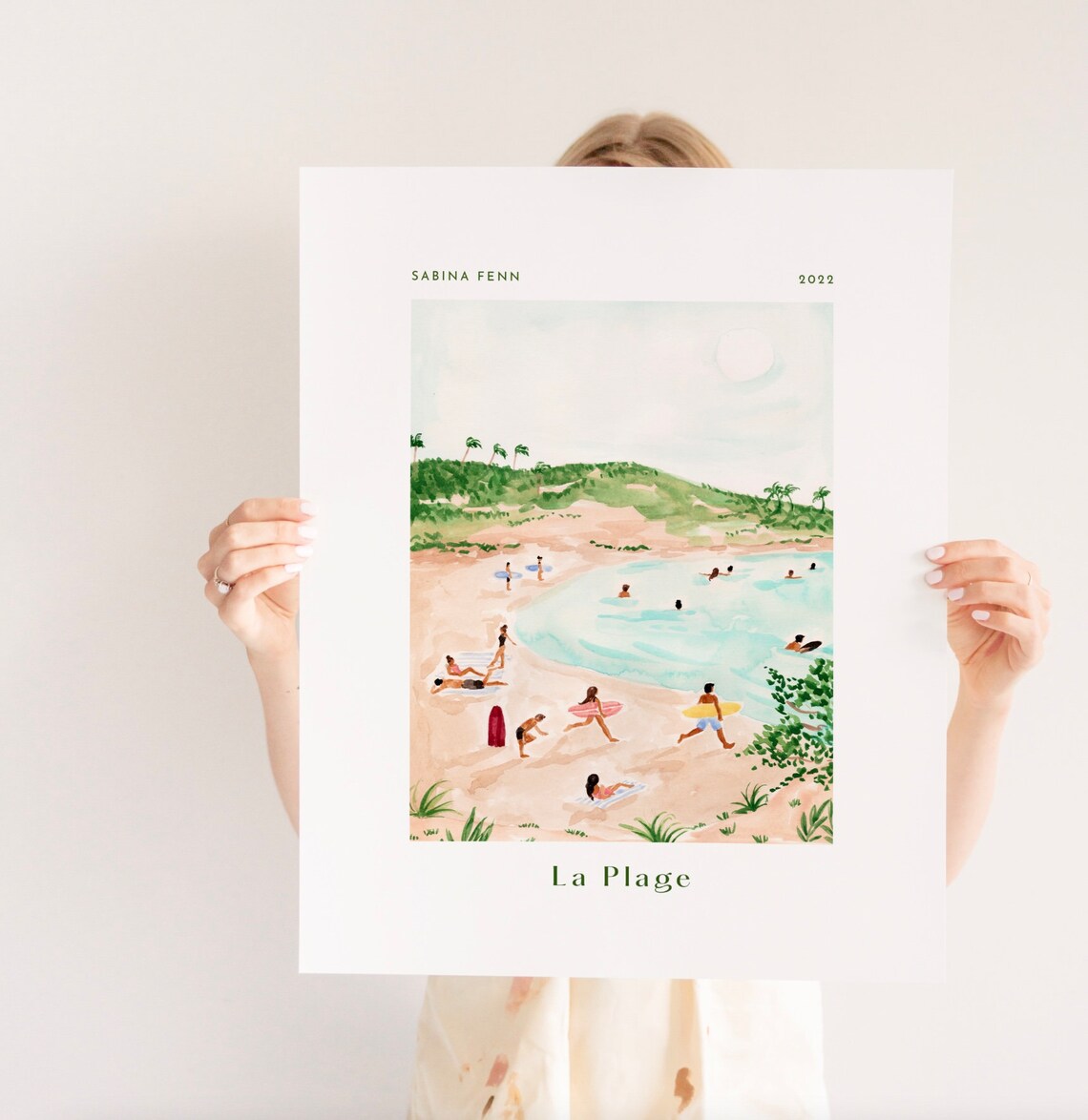 Beach Poster Print, Tropical Watercolor Art - Image 3