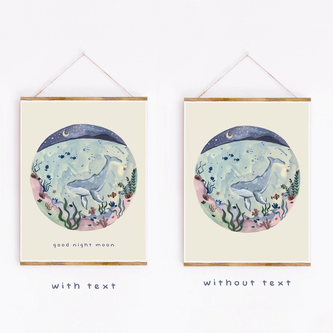Good Night Moon Ocean Nursery Wall Art Print - Image 3