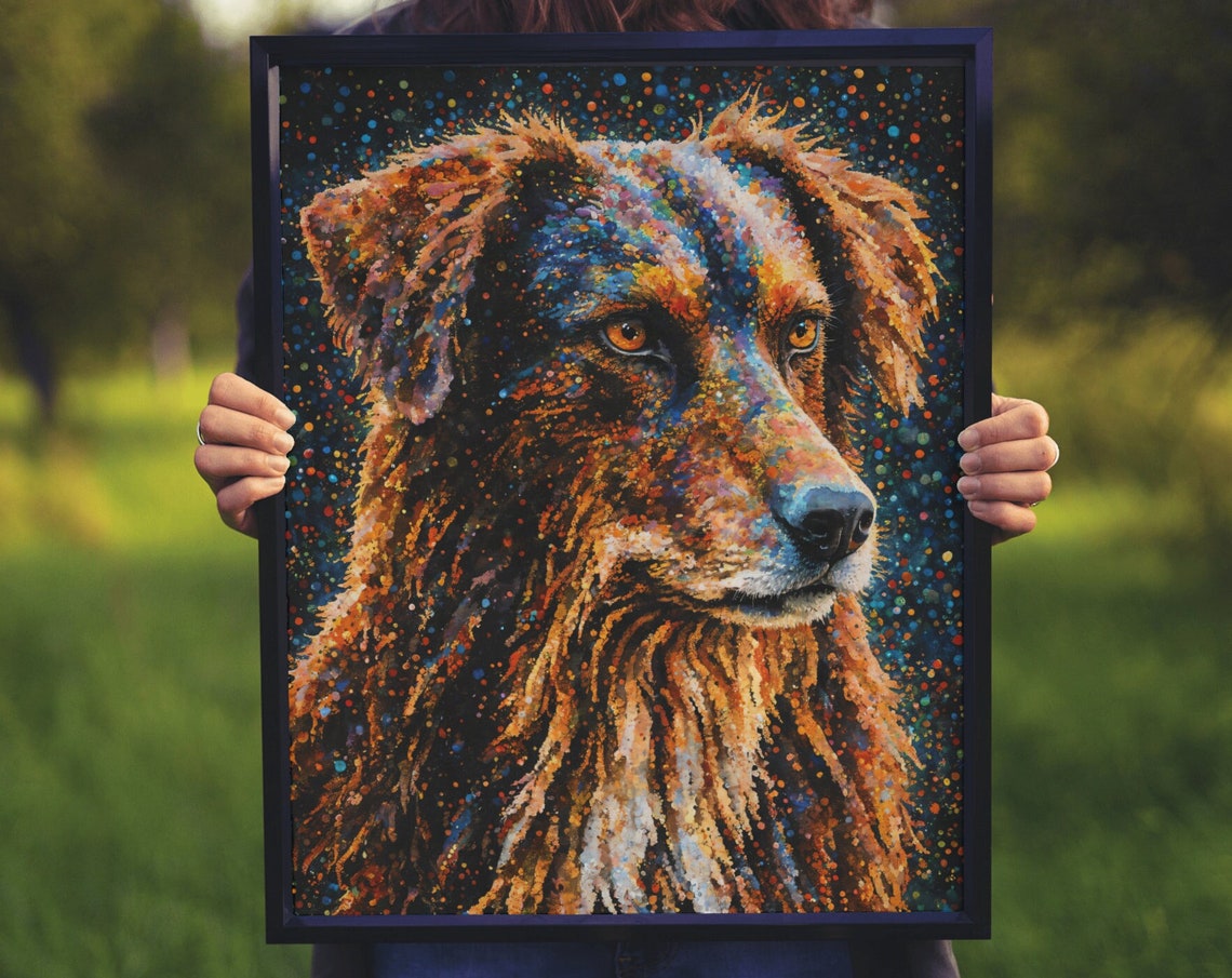 Guard Dog Print Fearless Dog Print Modern Dog Painting Art Dog Lover Gift Dog Home Decor Dog Wall Art Mans Best Friend Print