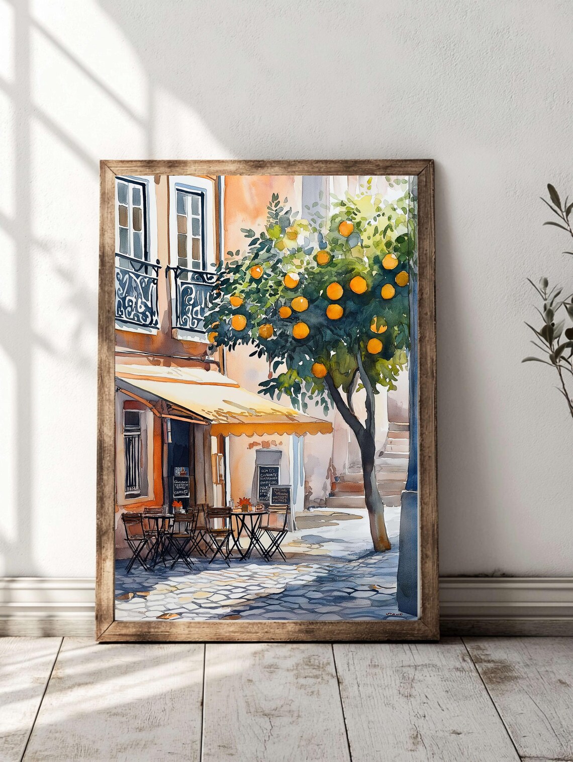 Lisbon Watercolor Portugal Travel Poster