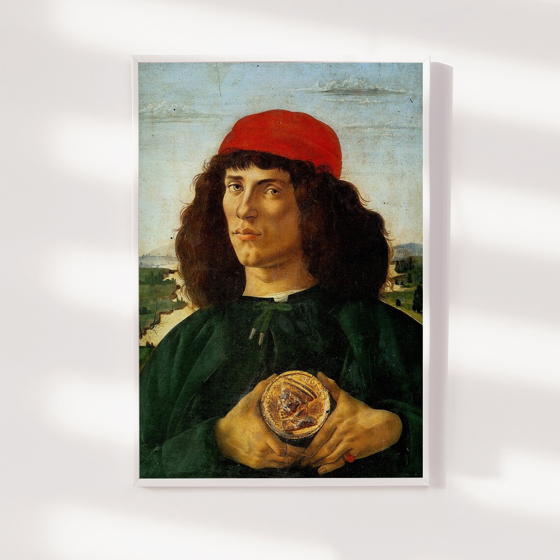 Botticelli Portrait Of A Man With a Medal Art Print - Image 2