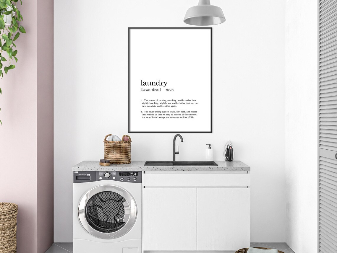 Laundry Definition Minimalist Kitchen Art Print - Image 4