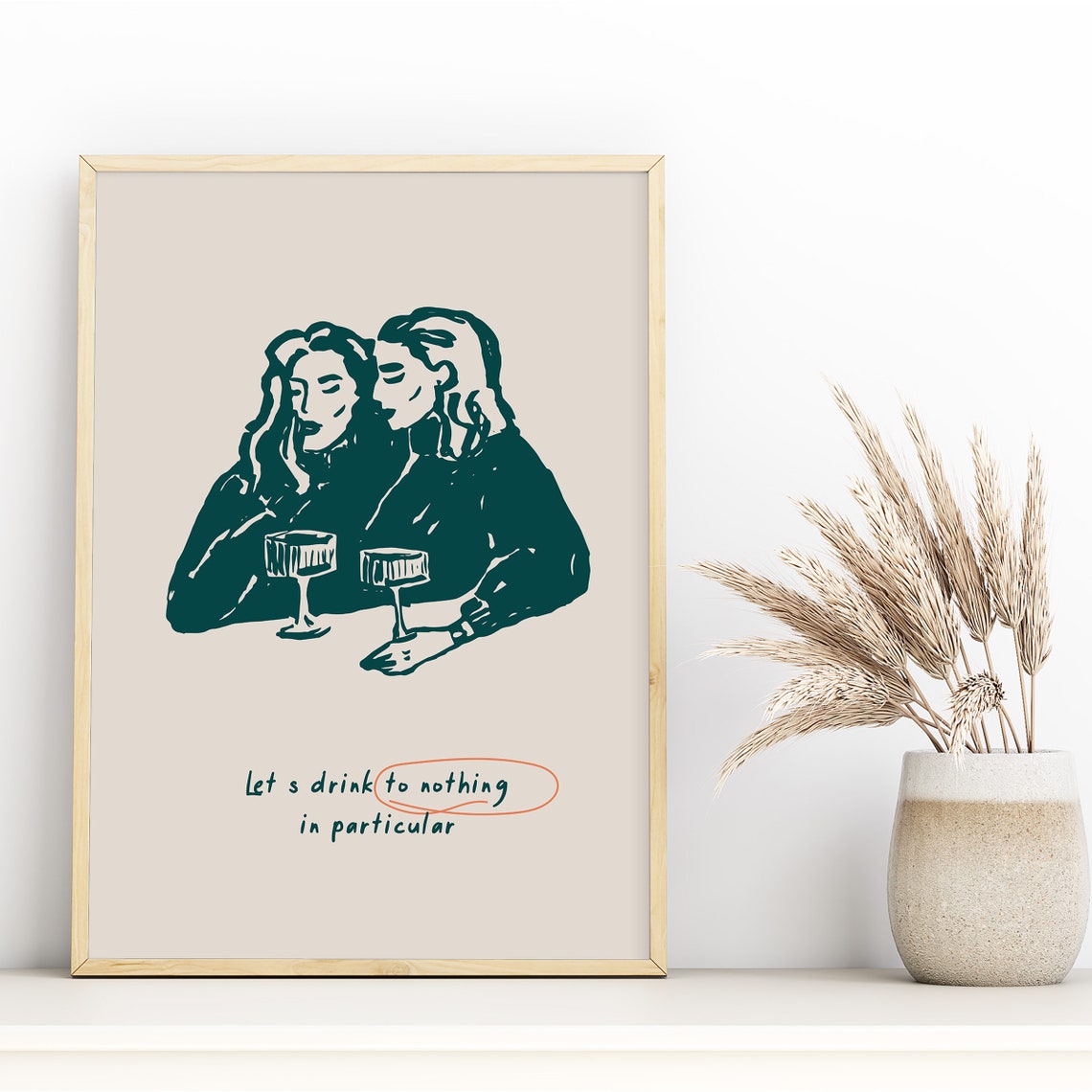 Friends Cocktail Vintage Kitchen Wall Art Print - Image 2