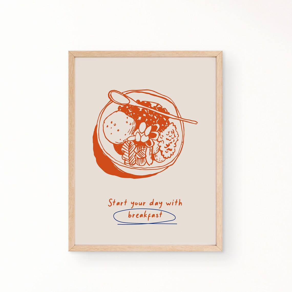 Acai Bowl Breakfast Poster, Modern Food Kitchen Decor - Image 2
