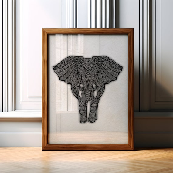 Elephant Minimalist Wall Art Print Elephant Poster Print Elephant Wall Art Decor Minimalist Elephant Print Boho Art