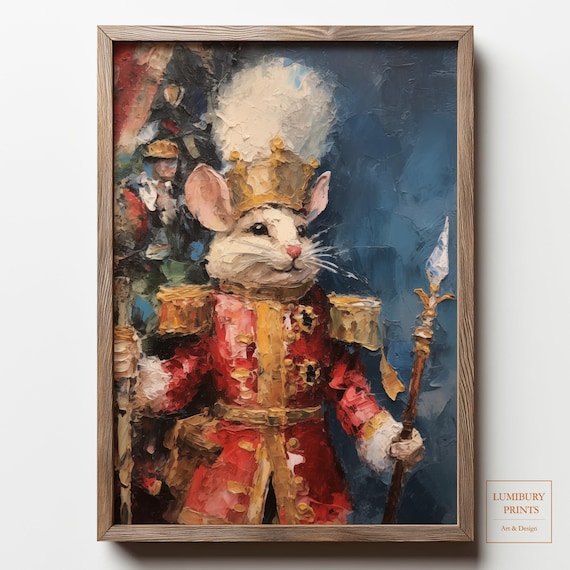 Mouse King Red Coat Crown Scepter Nutcracker Soldier Art Poster